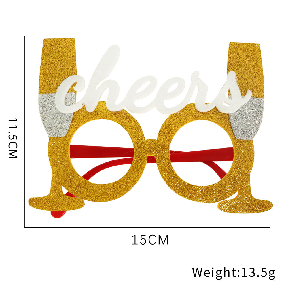 Wholesale 2025 New Hawaiian Glasses Decoration Children's Ball Photo Props Plastic Glasses Party Supplies